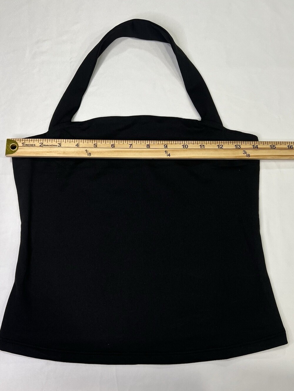 Trendy Queen Women’s Black Halter Top Size S Sleeveless Stretch Going Out Top - Picture 5 of 9